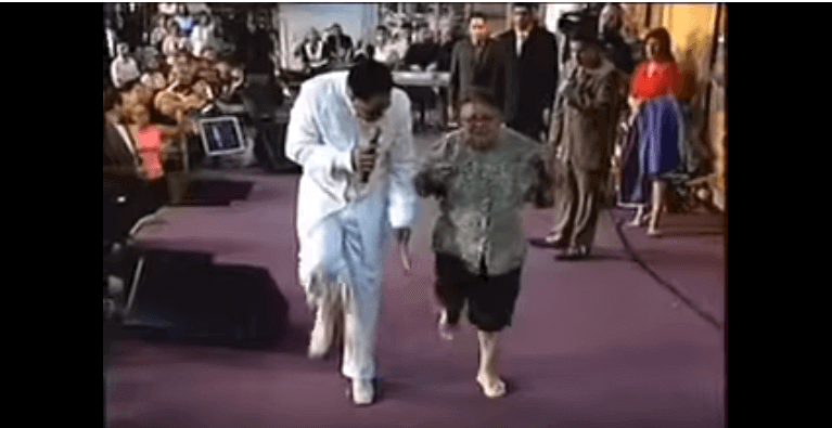 David E. Taylor – This Is Amazing!!! Lady who was bound to a cane…WALKING!!!